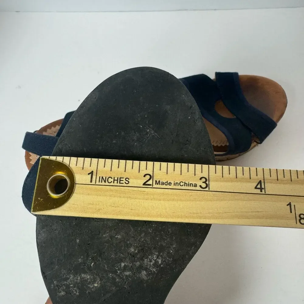 CHLOE Blue Wedge Open Toes Sandal Heel Size 40